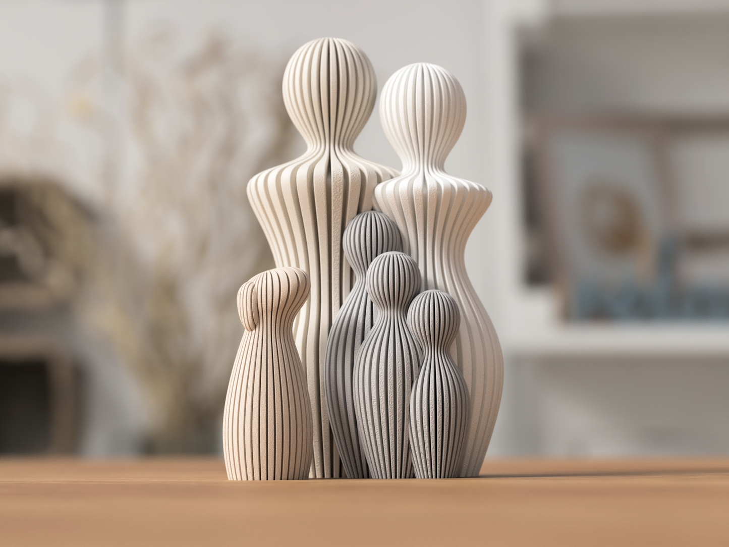 Familienhund Skulptur handgemacht von ASDEPRO – als persönliche Geschenkidee (Ansicht 2)
