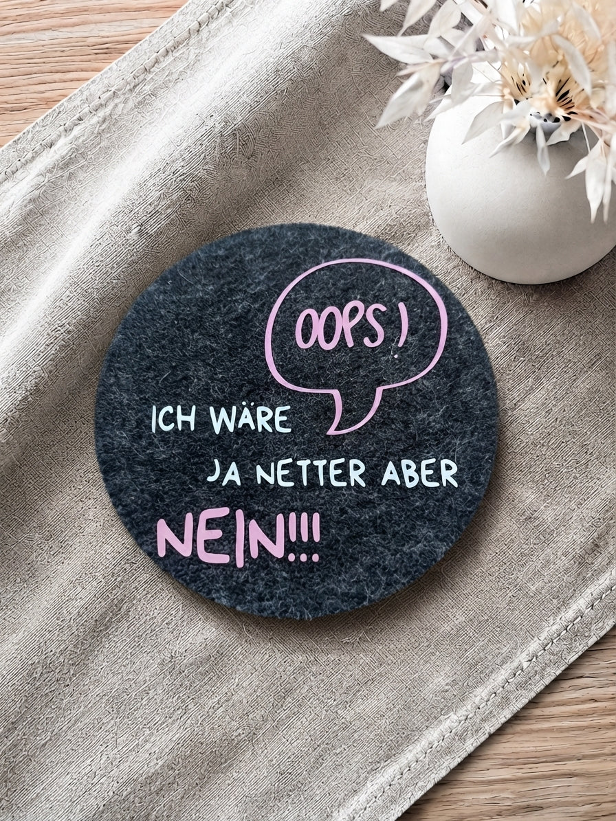 Filzuntersetzer "MIMIMI Serie Witziger Glasuntersetzer