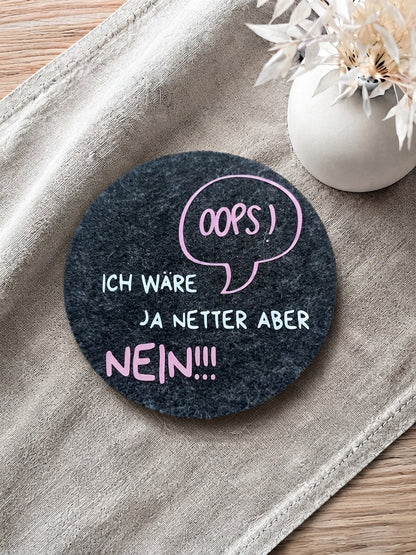 Filzuntersetzer "MIMIMI Serie Witziger Glasuntersetzer