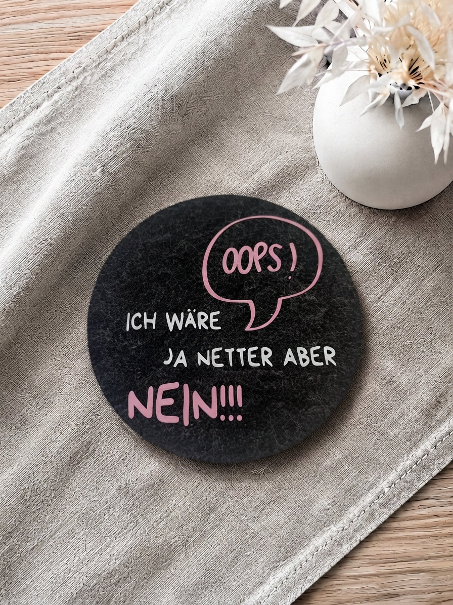 Filzuntersetzer "MIMIMI Serie Witziger Glasuntersetzer