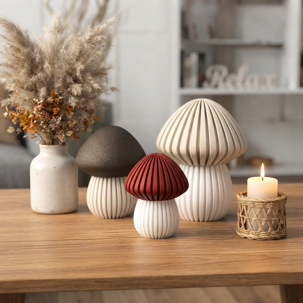 Moderne Pilz Deko im Skandi Stil