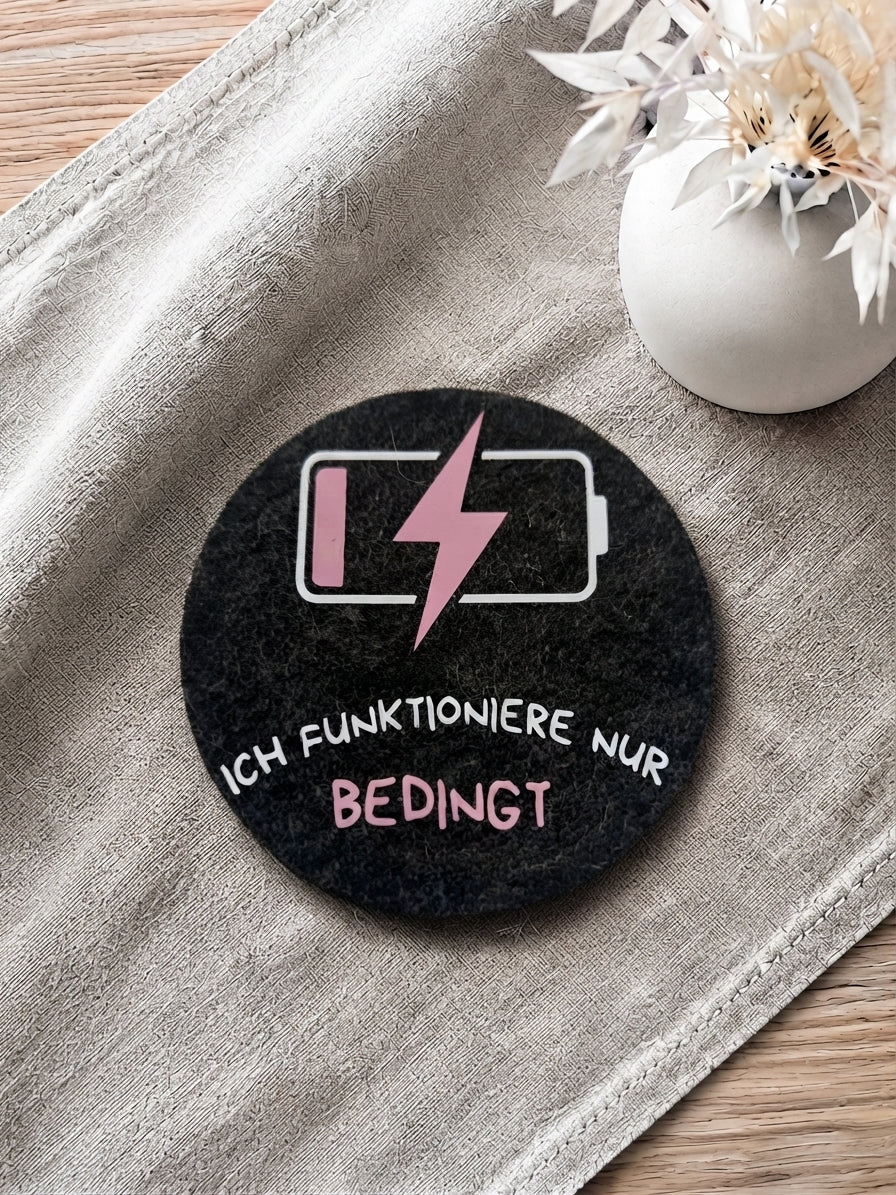Filzuntersetzer "MIMIMI Serie Witziger Glasuntersetzer