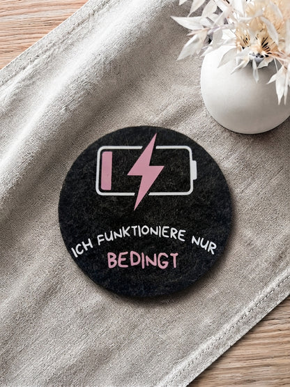 Filzuntersetzer "MIMIMI Serie Witziger Glasuntersetzer