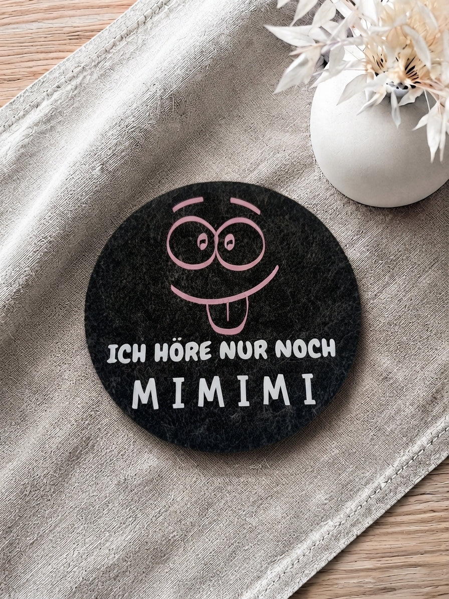 Filzuntersetzer "MIMIMI Serie Witziger Glasuntersetzer