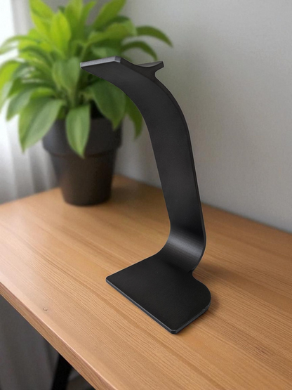 Kopfhörer Ständer Schwarz – Minimalistischer Headset Halter für Gaming, Büro & Schreibtisch