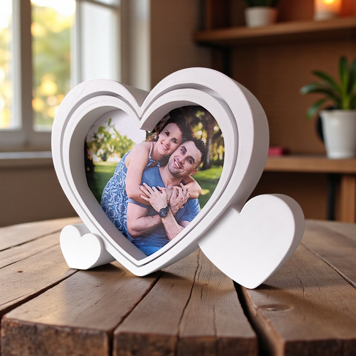Herz-Bilderrahmen 3D Druck aus 3D-Druck in matter Optik – als persönliche Geschenkidee