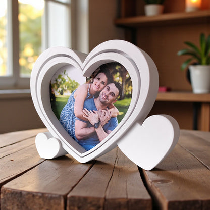 Herz-Bilderrahmen 3D Druck aus 3D-Druck in matter Optik – als persönliche Geschenkidee