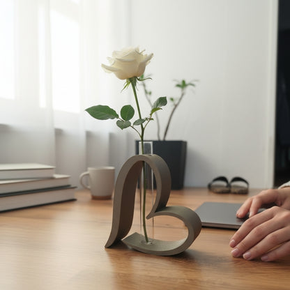 Herz-Vase: Minimalistische Ästhetik trifft auf klares Design