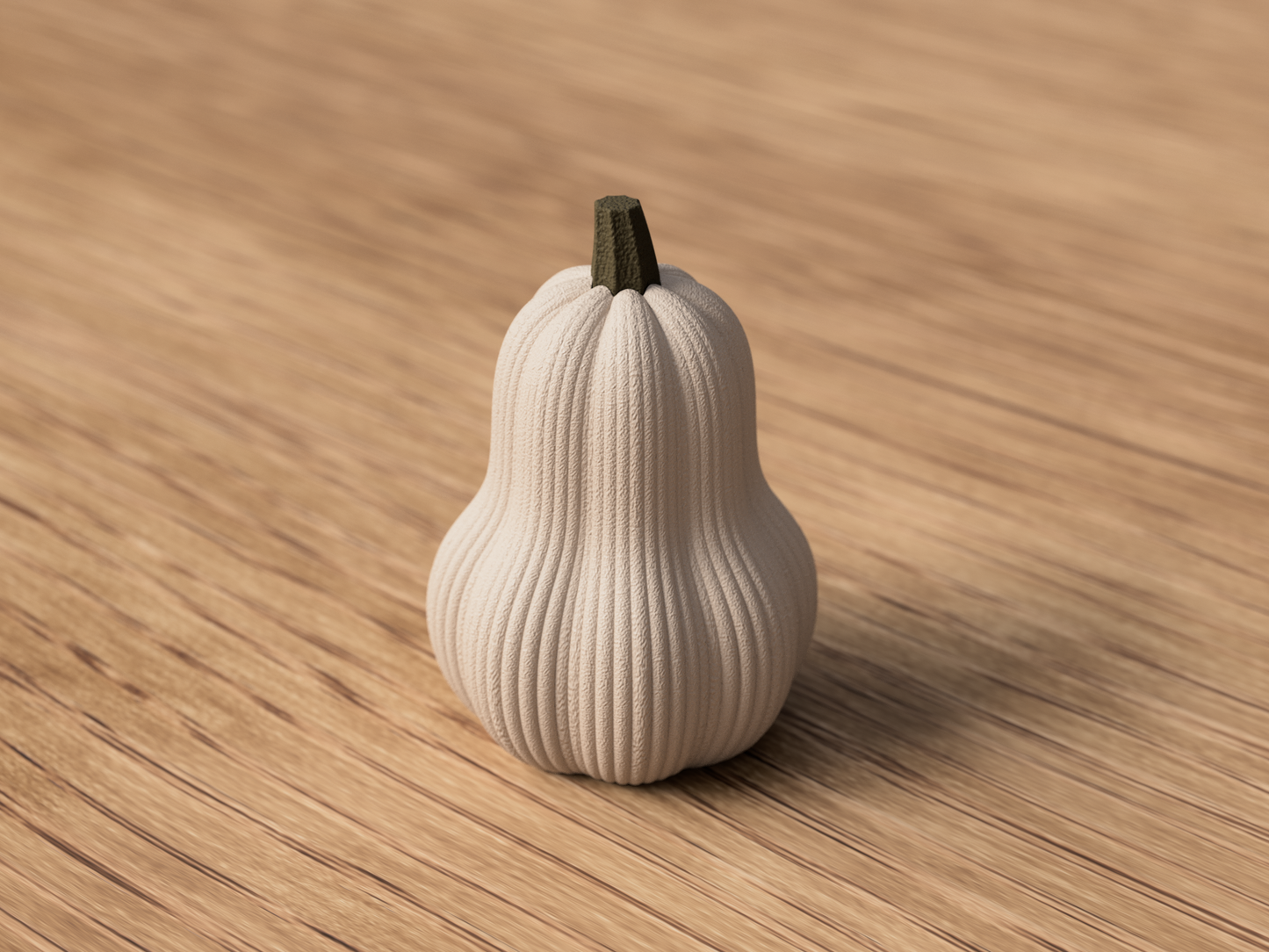 Kürbis Rib Tall Butternut aus nachhaltigem PLA gefertigt – als stilvolle Herbstdeko