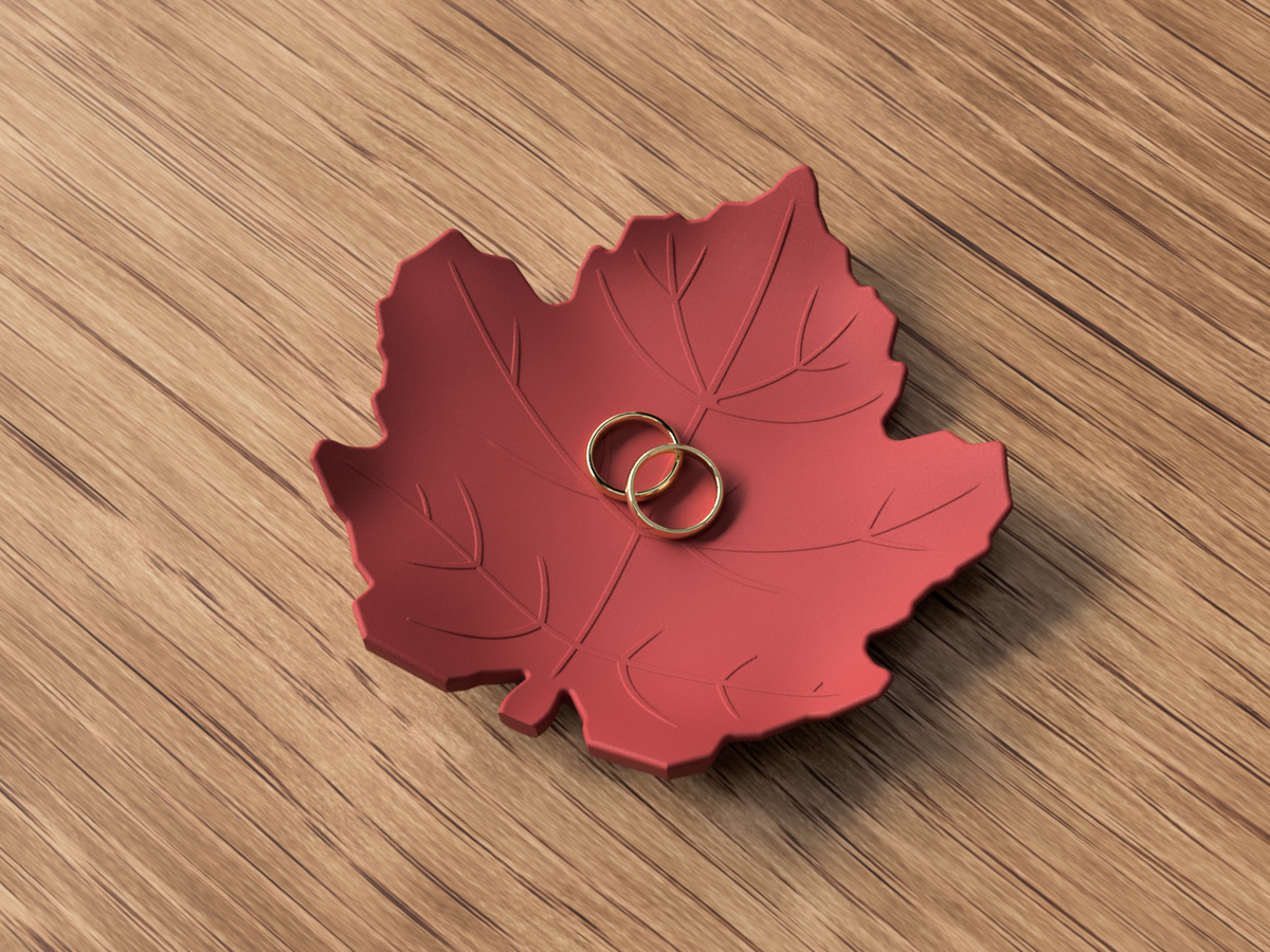 Ahornblatt Tablett Deko Schale Herbst