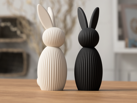 Osterhase Deko Modern - Schräges Ohr Design - 3D Druck