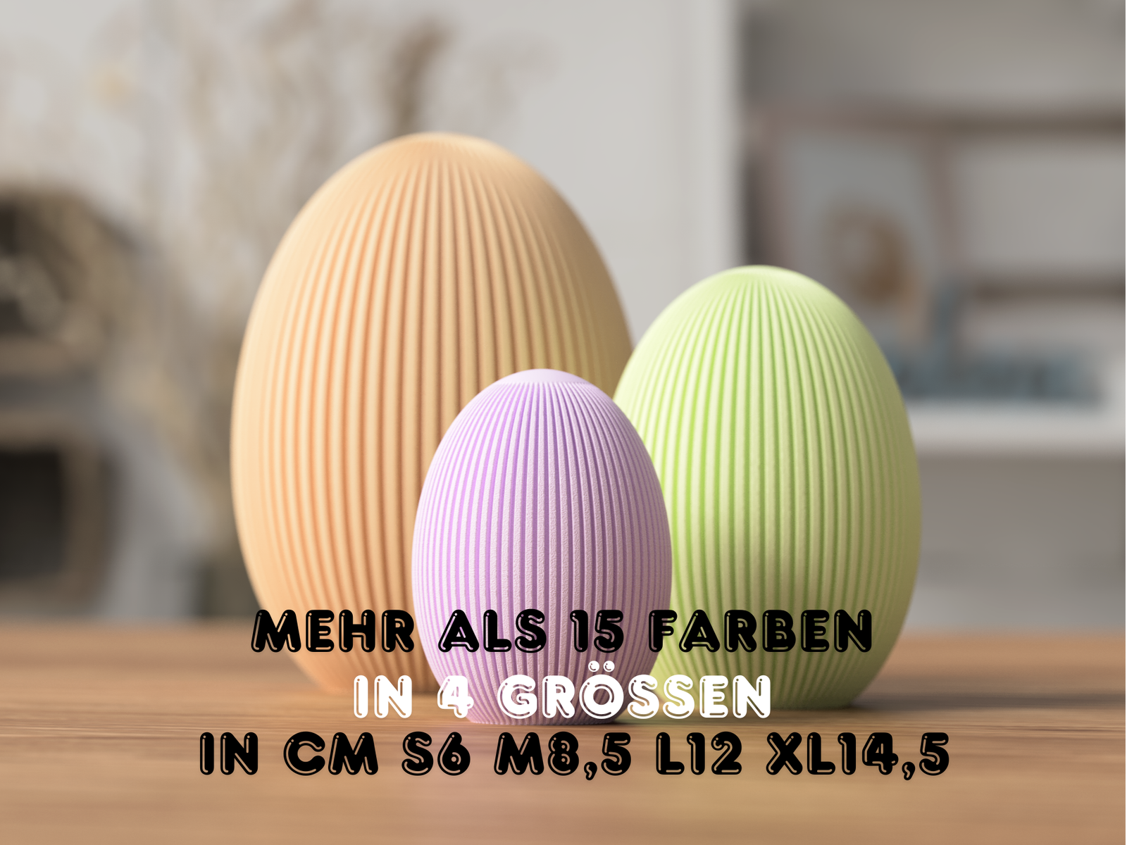 3D Osterei Modern – Osterdeko aus PLA – 3D Frühlings- und Osterdeko – ASDEPRO