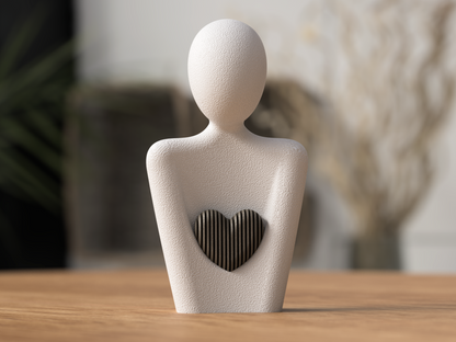 Herzfigur – Schlichte Dekofigur mit Herz | Geschenkidee