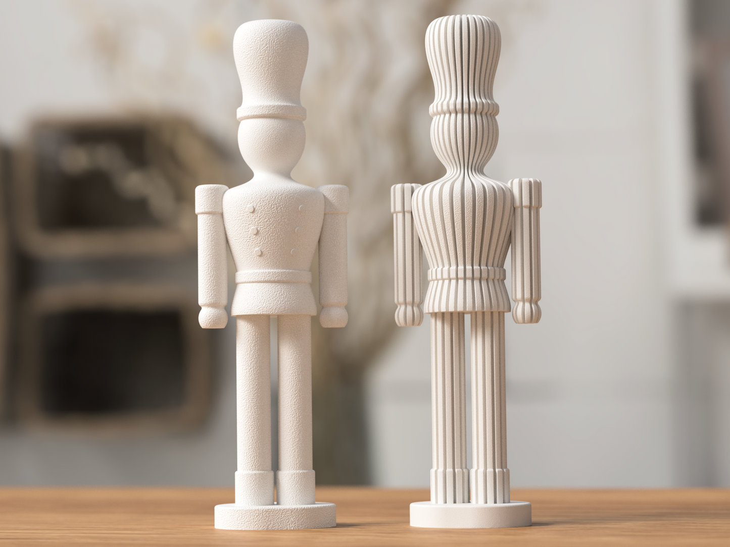 Nussknacker Rib aus 3D-Druck in matter Optik – als moderne Weihnachtsdeko (Ansicht 2)
