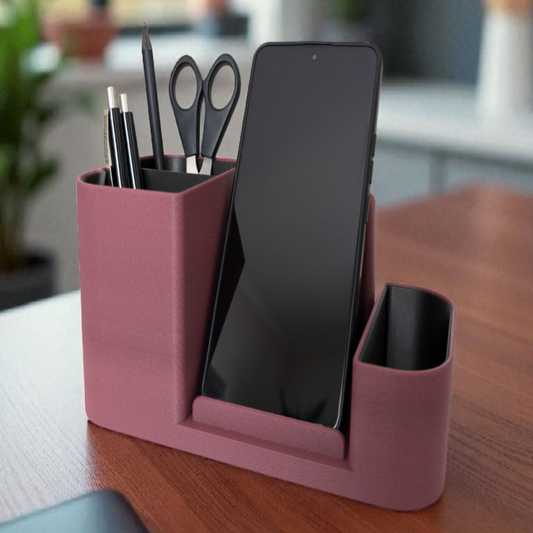 Schreibtisch Organizer mit Handyhalter, Stiftehalter Büro,