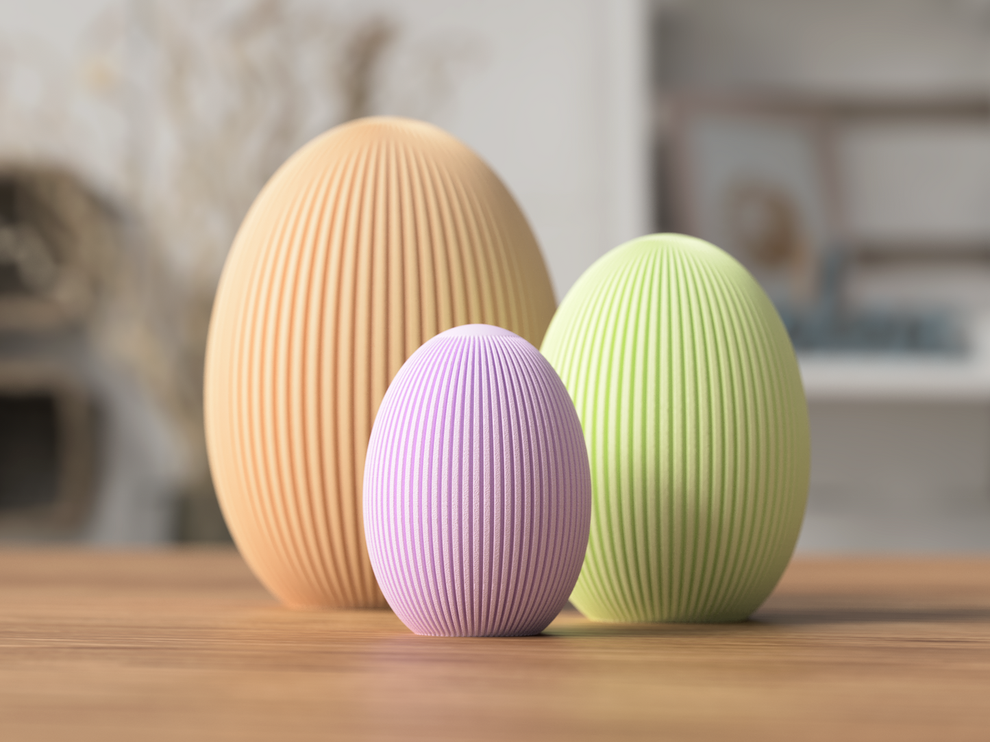 Modernes Osterei Minimalistische Osterdeko aus nachhaltigem PLA gefertigt – im minimalistischen Skandi/Japandi-Design