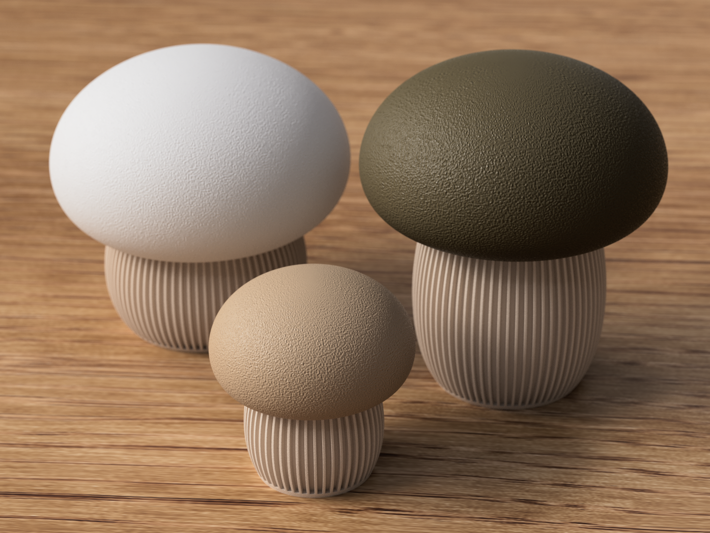 Pilz Japandi aus 3D-Druck in matter Optik – als stilvolle Herbstdeko