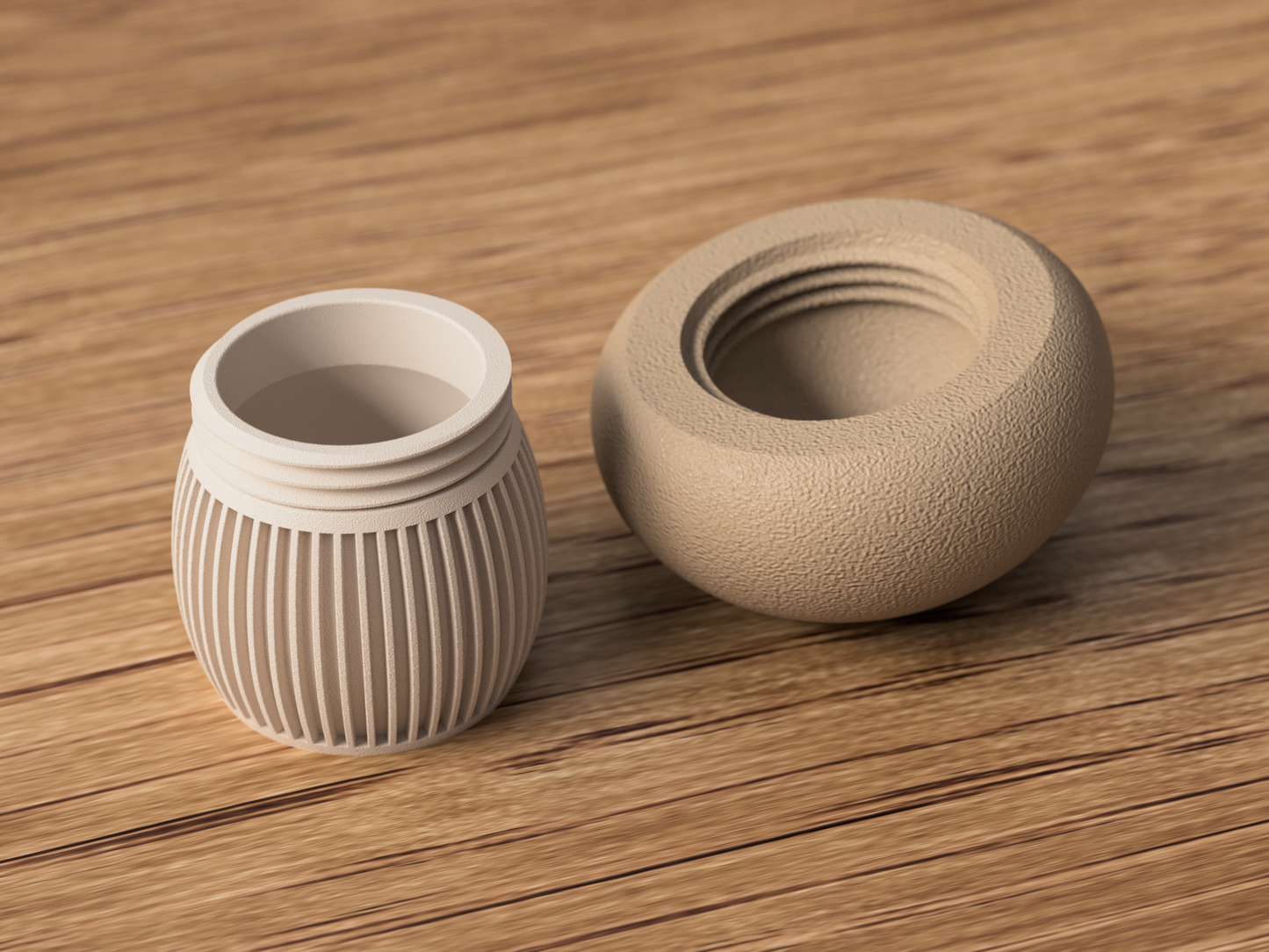 Pilz Japandi aus 3D-Druck in matter Optik – für Sideboard, Regal oder Fensterbank