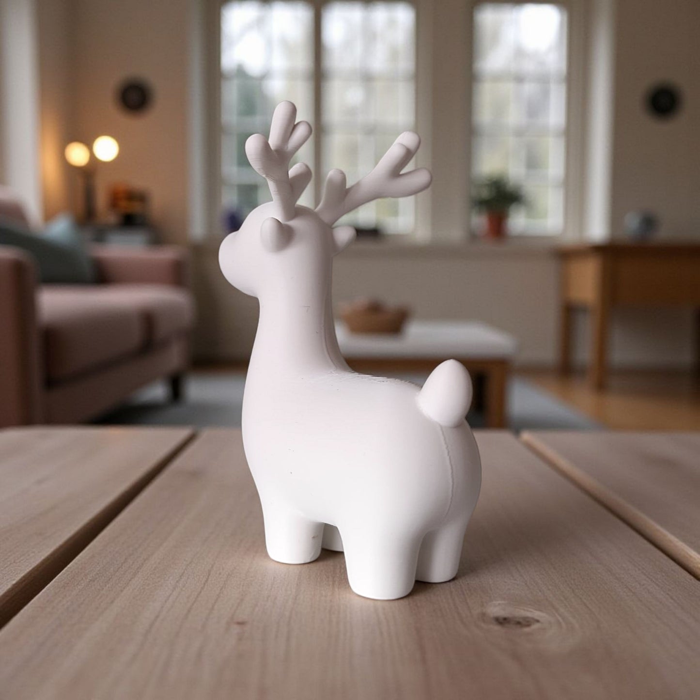 Modernes Rentier Skandinavisch aus 3D-Druck in matter Optik – in klarer, reduzierter Formsprache