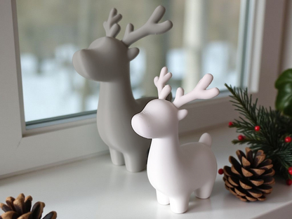 Modernes Rentier Skandinavisch – Minimalistische Weihnachtsdeko Figur für Winter