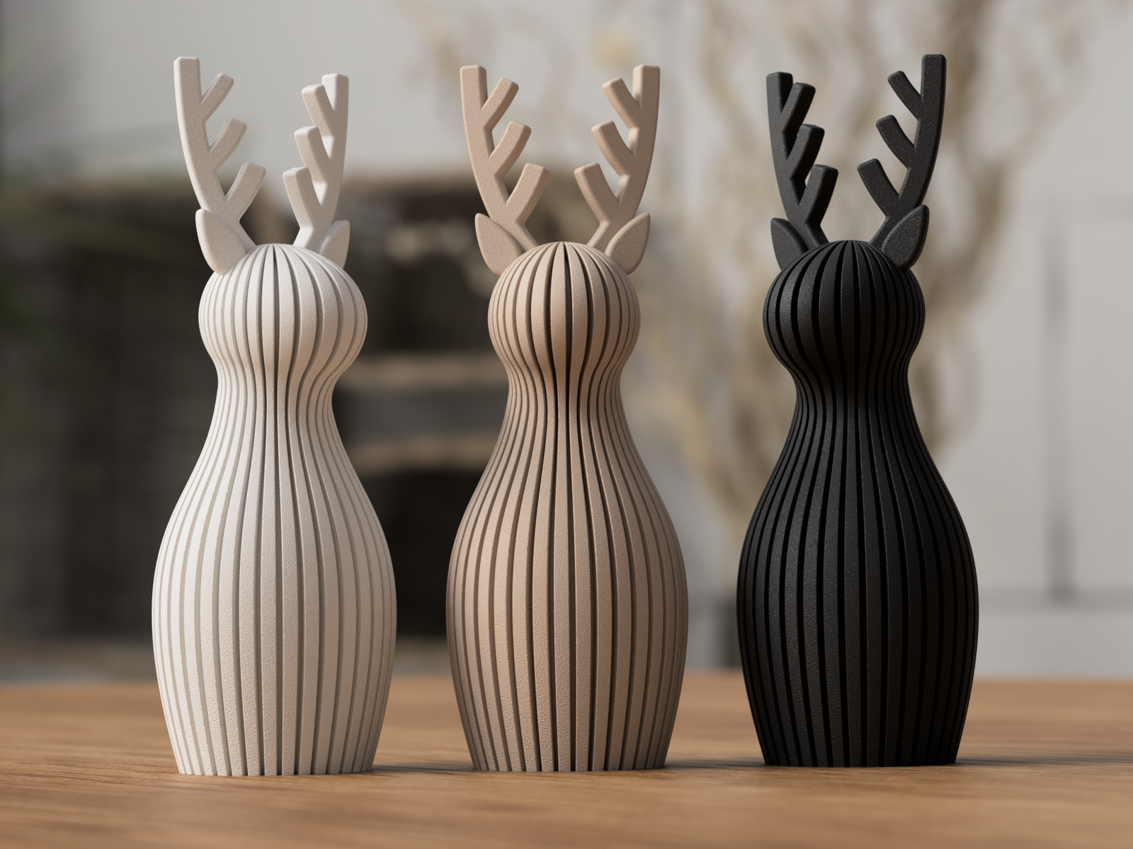 3D Rentier Rib aus PLA – 3D Weihnachtsdeko – ASDEPRO