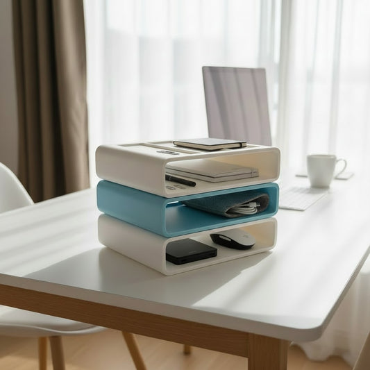 Stapelbarer Schreibtisch Organizer, Ordnungssystem, 1er 2er 3er Set