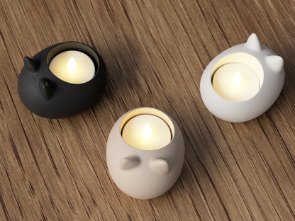 Teelichthalter Fuzzy Kitty