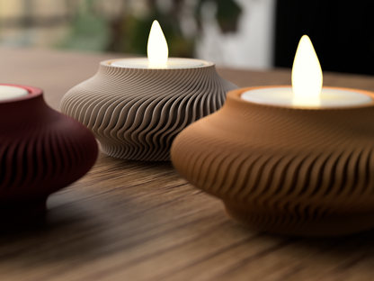 Teelichthalter Wavy Bowl