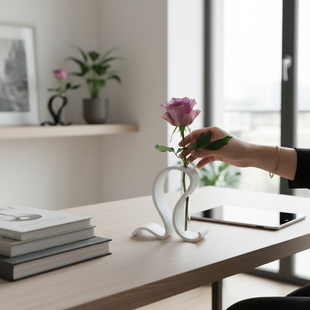 3D Reagenzglas Vase 3D Druck Minimalistische Blumenvase aus PLA – 3D Ganzjahresdeko – ASDEPRO