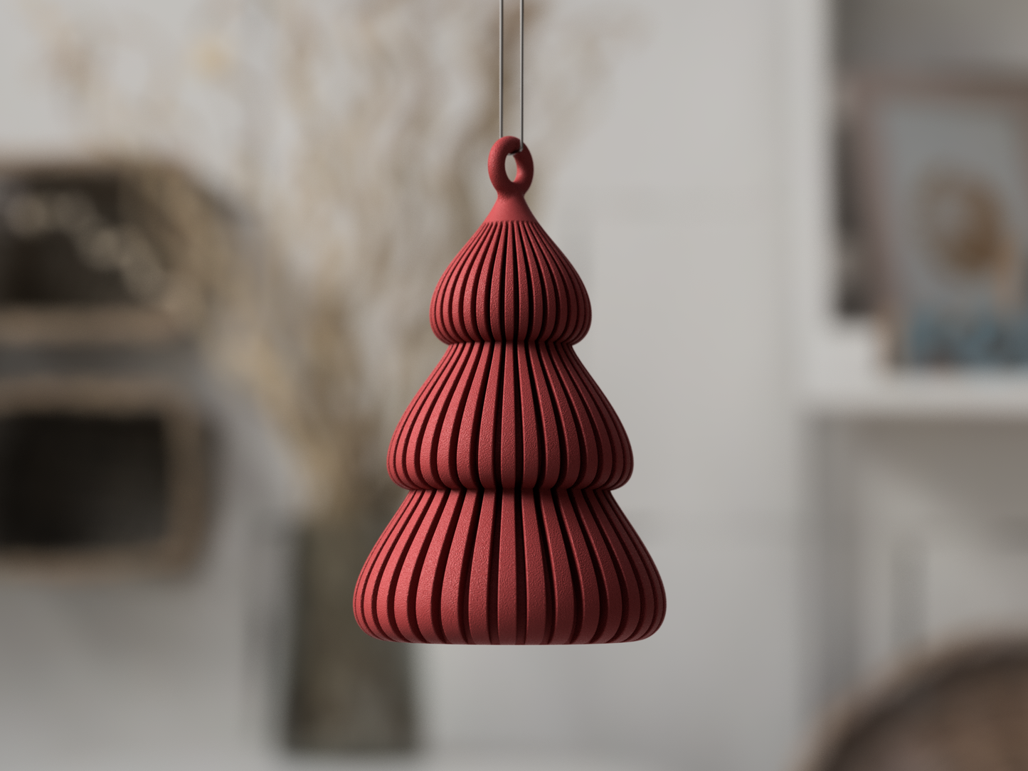 Moderner Weihnachtsbaum-Anhänger aus nachhaltigem PLA gefertigt – für Sideboard, Regal oder Fensterbank