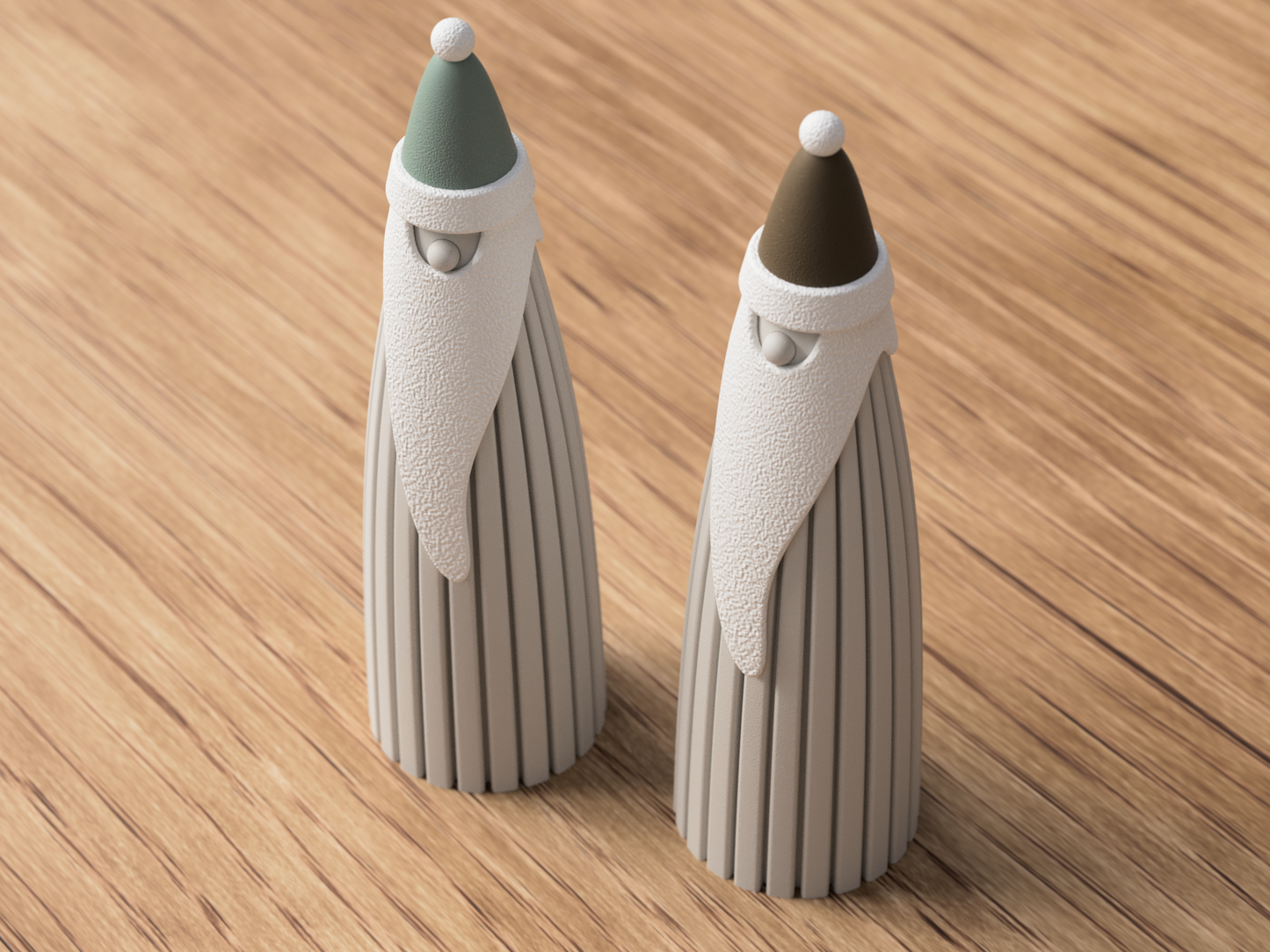 Weihnachtsmann Rib Santa aus 3D-Druck in matter Optik – als moderne Weihnachtsdeko